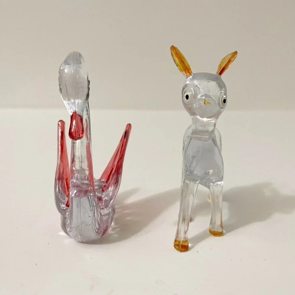 Vintage  1970s Decorative Crystal Pets Plastic Animal 6 Figurines Hong Kong - Picture 10 of 16